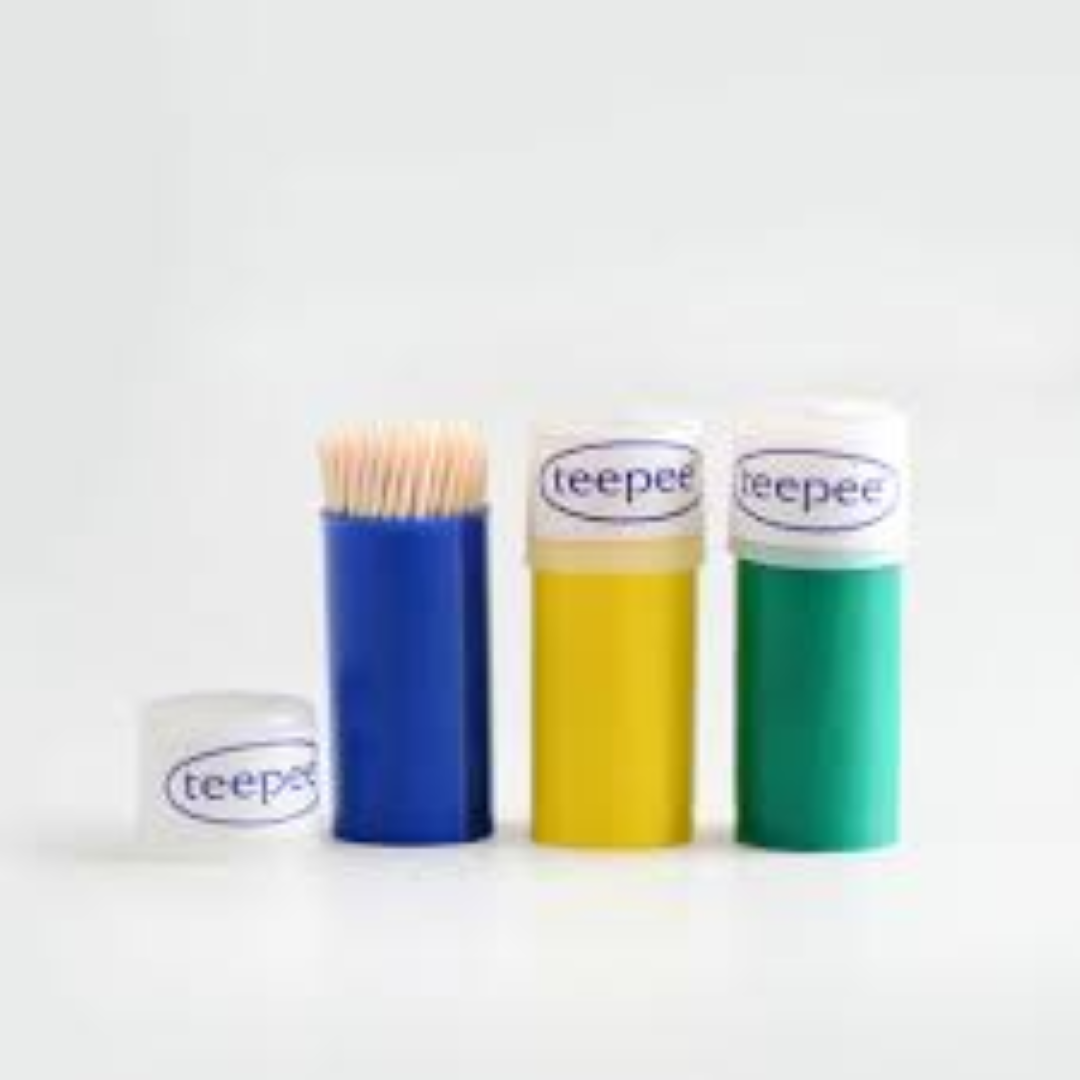 TEEPEE WOODEN TOOTHPICKS TP4 3 PACK